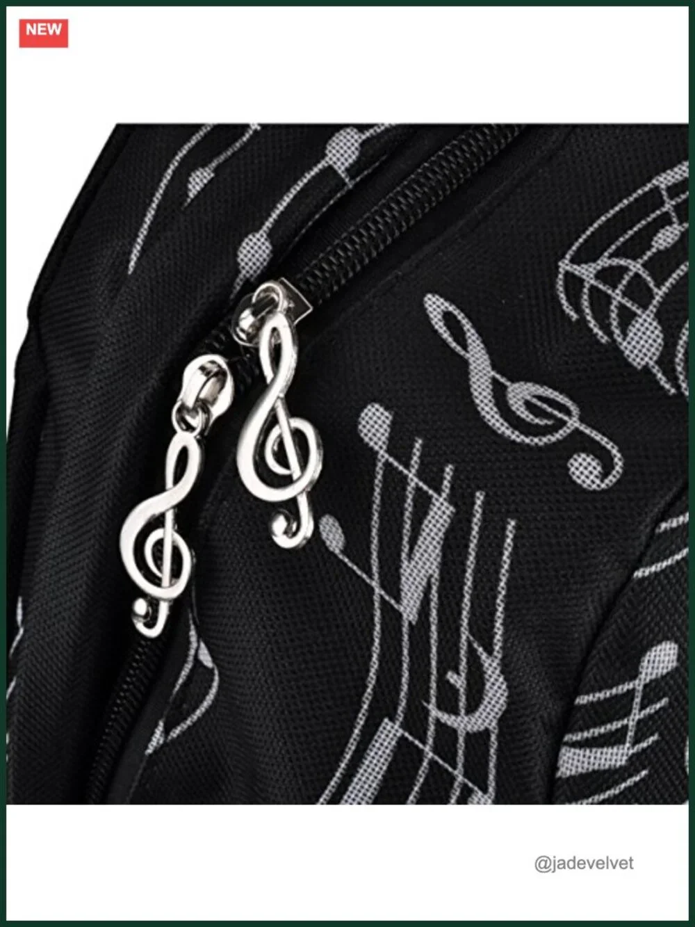 Music Note Waterproof Oxford Cloth Backpack for Travel Hiking